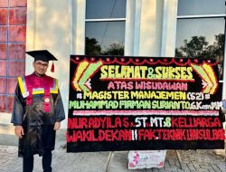 Muhammad Firman Suryanto jadi Lulusan Magister Pertama Unsulbar Raih IPK Sempurna 4,00