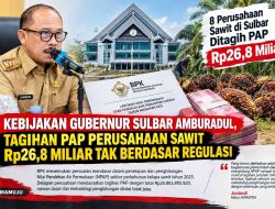 Kebijakan Gubernur Sulbar Amburadul, Tagihan PAP Perusahaan Sawit Rp26,8 Miliar Tak Berdasar Regulasi