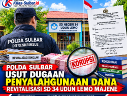 Polda Sulbar Usut Dugaan Penyalahgunaan Dana Revitalisasi SD 34 Udun Lemo Majene
